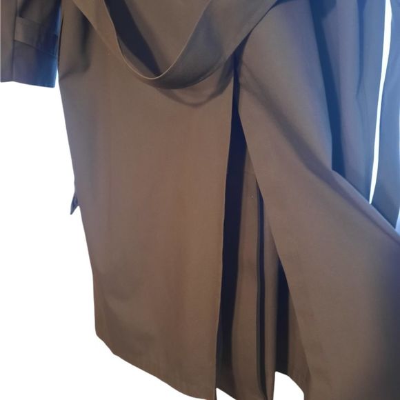 London Fog Mens Trench coat,  Size 46 regular Long Gray - Picture 12 of 15